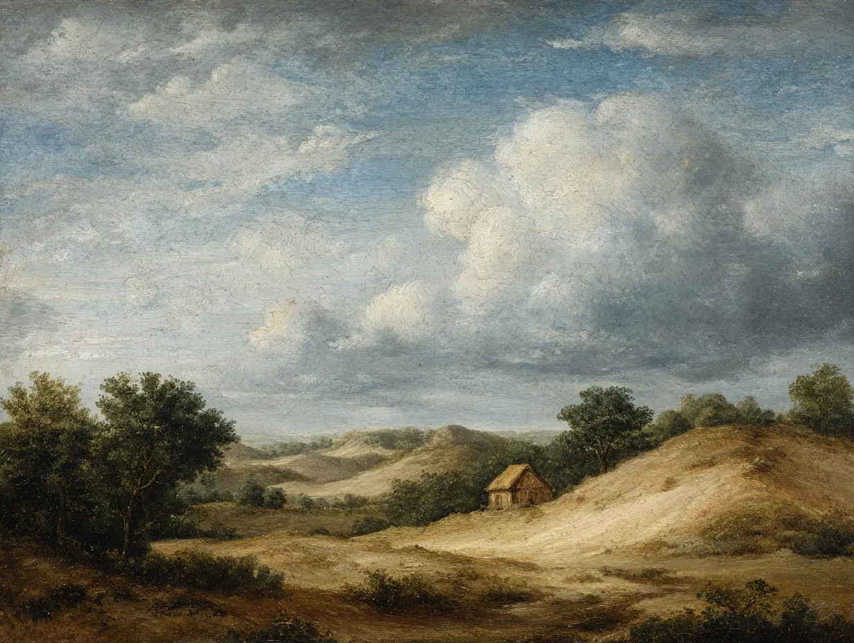 Painted landscape background
