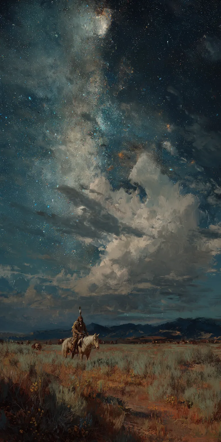 Painted landscape background